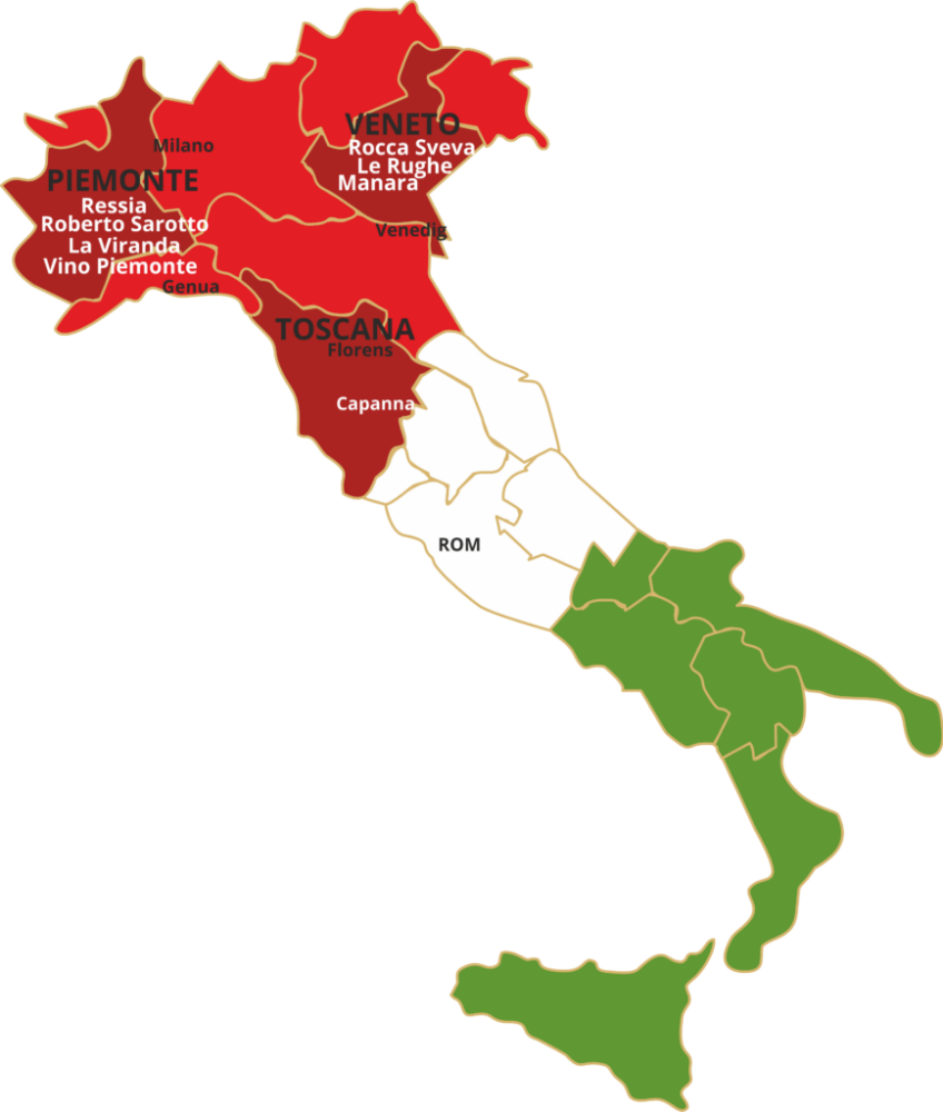 Italien VINIT karta